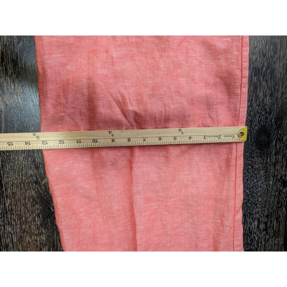 Banana Republic Womens Coral Pink Linen Blend Wide Leg Sleeveless Jumpsuit 10